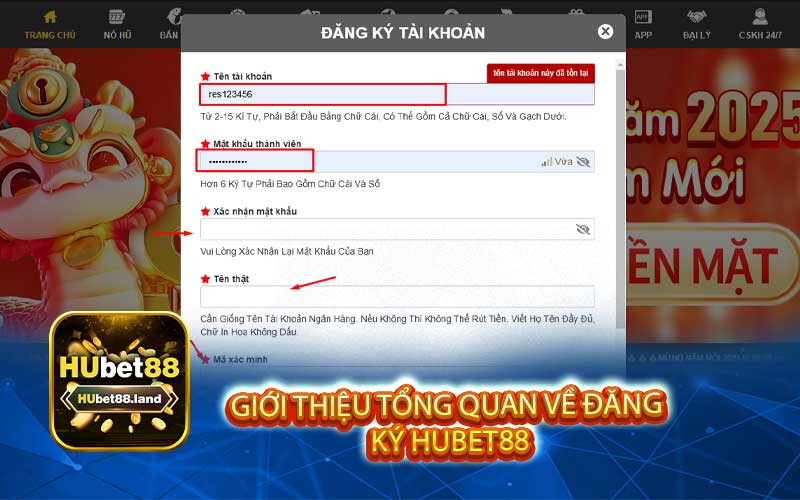 Giới thiệu tổng quan về đăng ký Hubet88